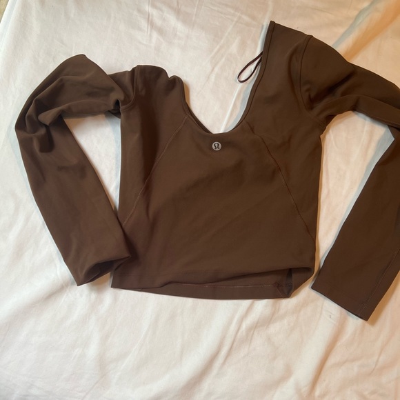 Lululemon brown long-sleeve crop top - Picture 3 of 3